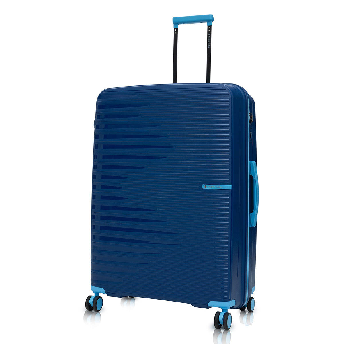 Nasher Miles Blue Textured Trolley Bag (Large)
