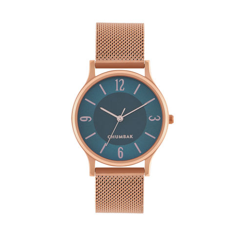 Buy TEAL by Chumbak Forest Jade Watch, Metal Mesh Strap Online