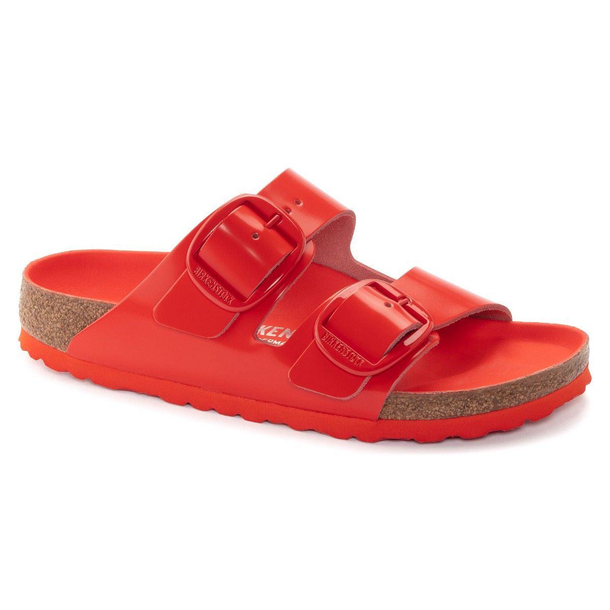 Birkenstock Arizona Big Buckle High Shine Tomato Narrow Width Women Two