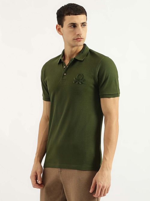 Benetton Polo Teas Buy United Colors Of Benetton Green Regular Fit
