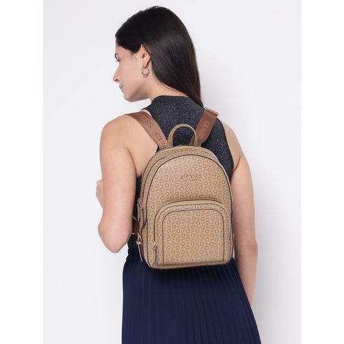 Guess Brown Printed Saffron Backpack