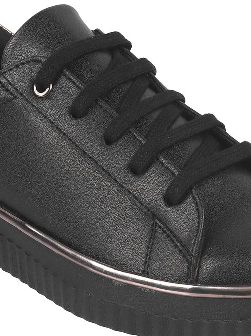 Buy Mochi Women Casual Black Sneakers Online