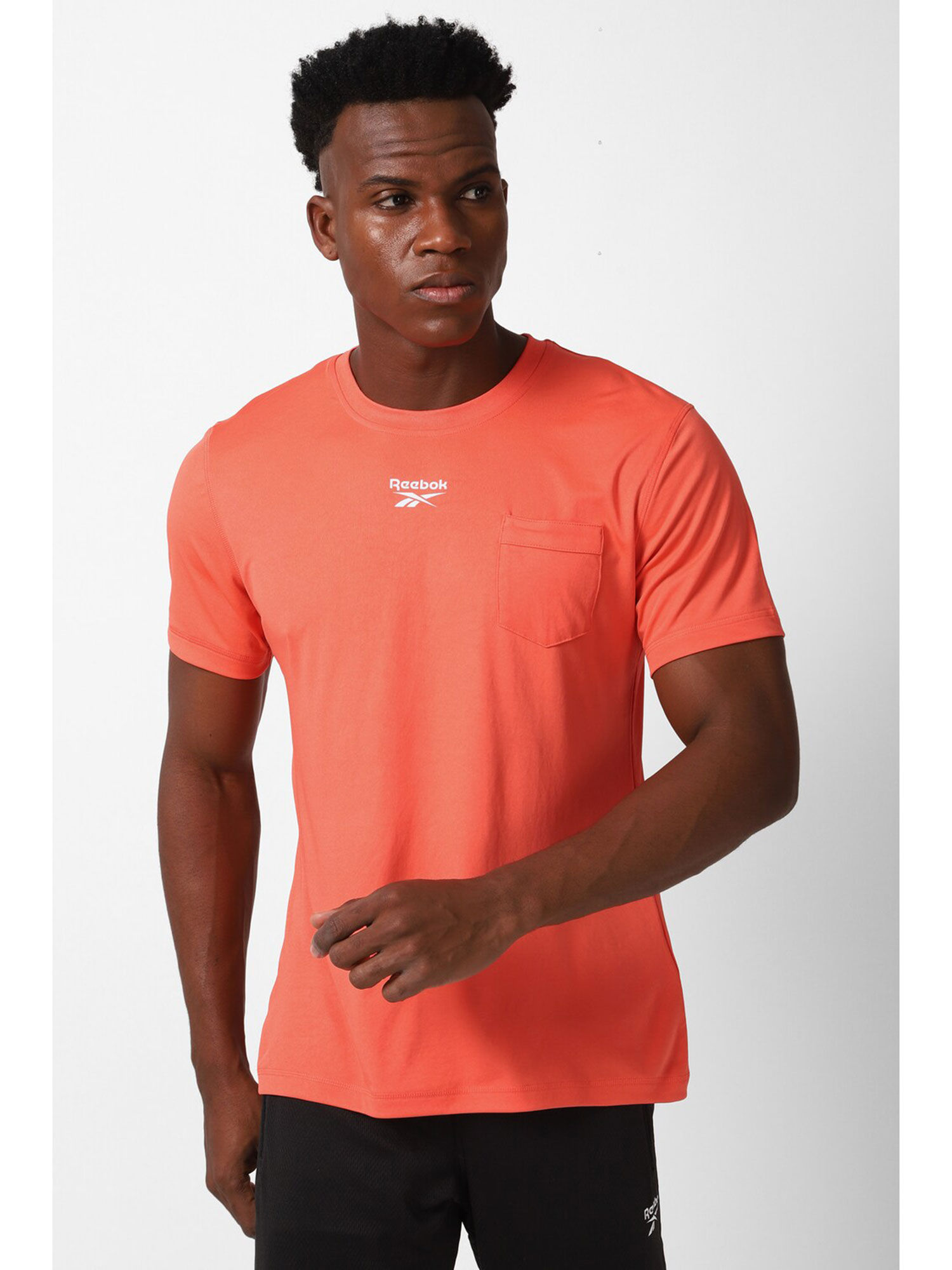 Buy Reebok Mens Pocket Tee T Shirt Orange Online