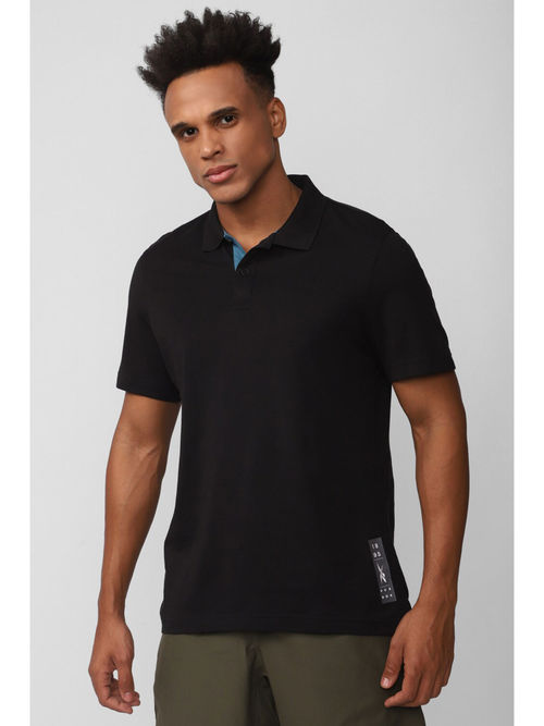 Reebok Mens Tag Polo T-Shirt Black