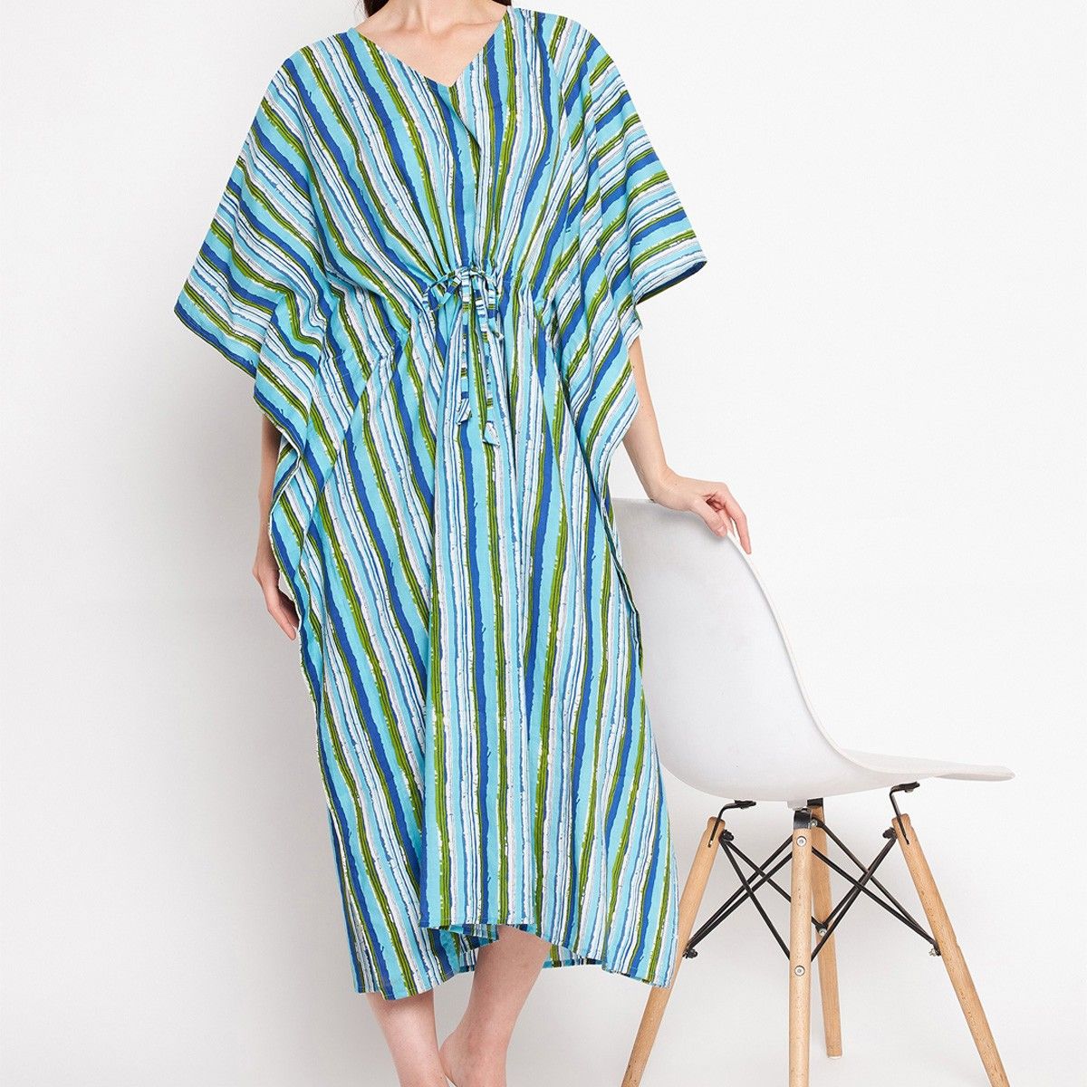 Buy Secrets By ZeroKaata Women Pack Of 2 Printed Cotton Kaftan Cover Up