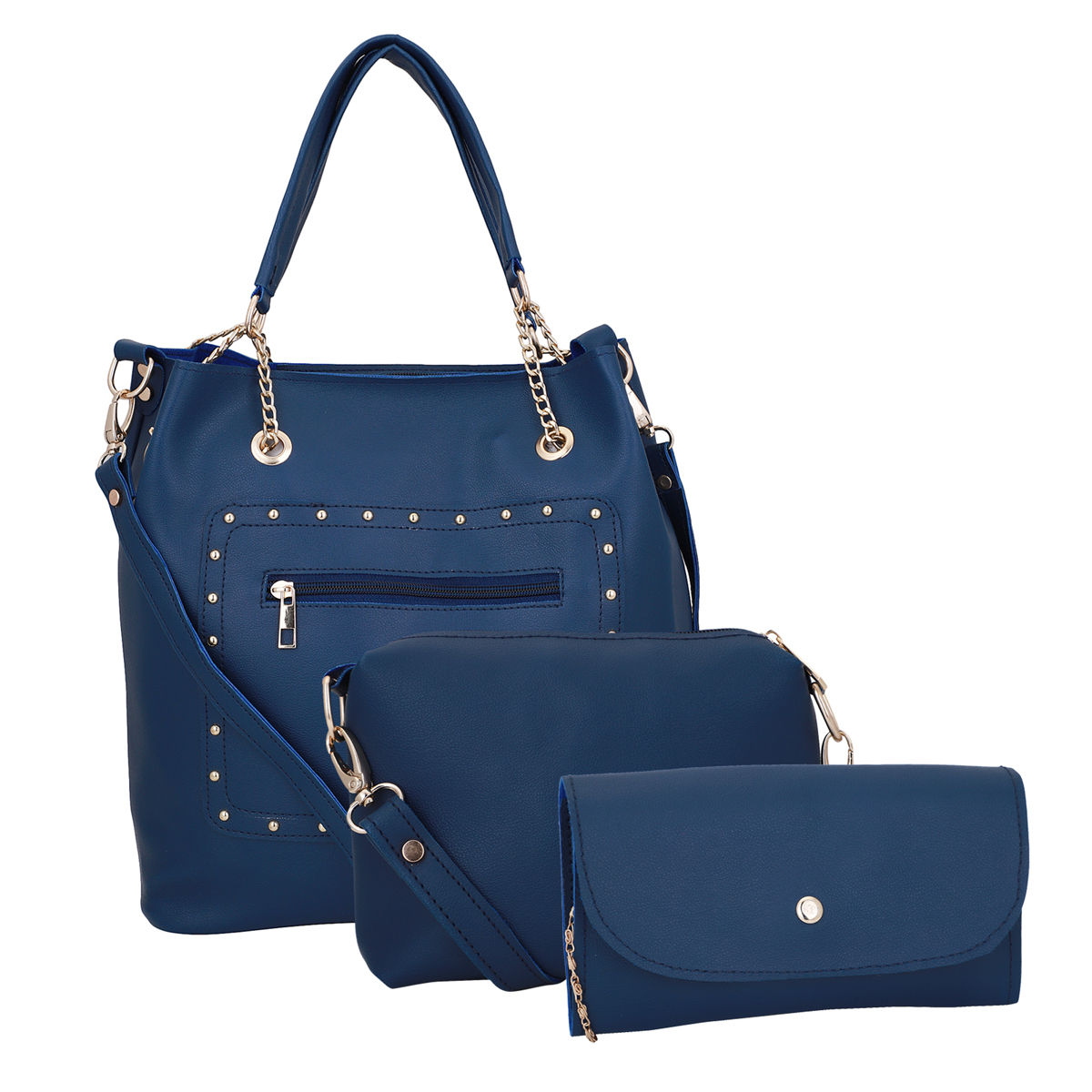 Buy Lapis O Lupo Beryl Women Handbag (LLHB0012NB,Blue) Online