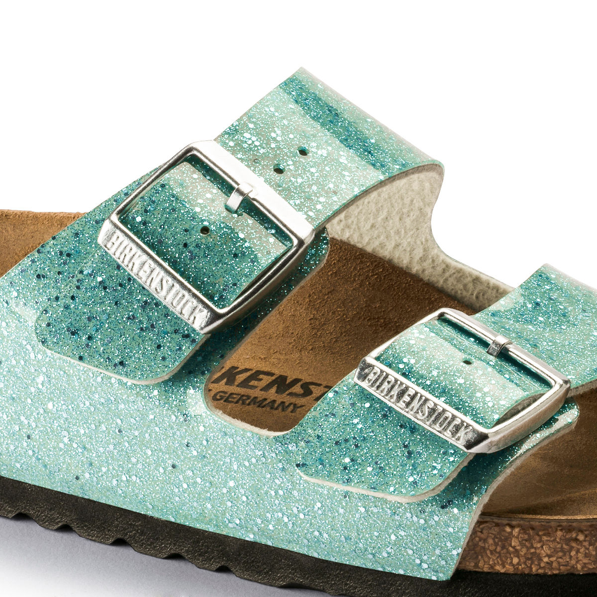 Buy Birkenstock Arizona Birko Flor Cosmic Sparkle Green Narrow