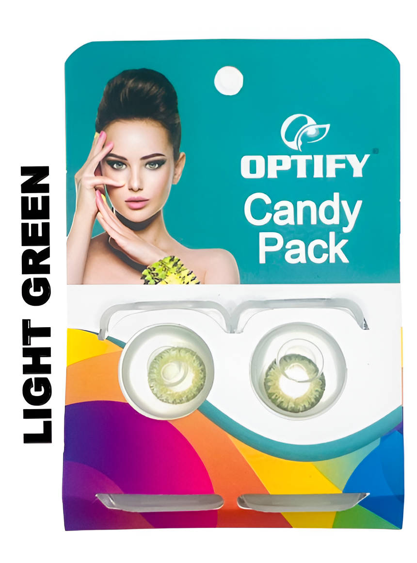 Optify Candy Pack Colored Contact Lenses Zero Power - Light Green