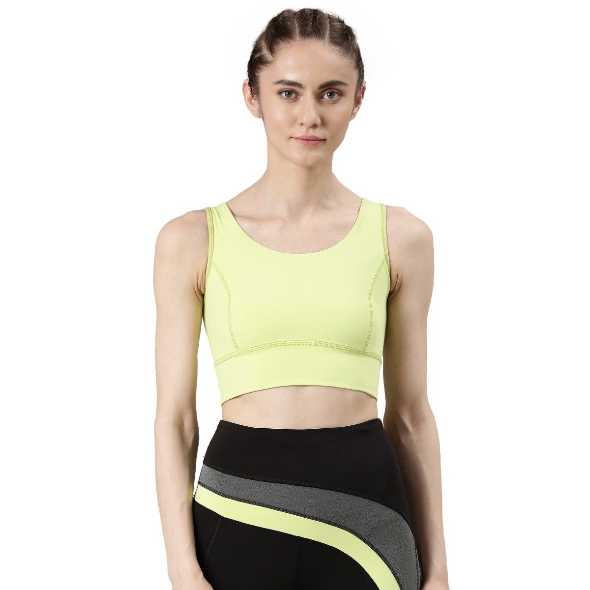 Buy Enamor Dry Fit Antimicrobial High Impact Longline Sports Bra with Removable Pads Online