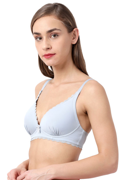 Buy Taabu by Shyaway Plunge Bras - Padded Wirefree 3/4 Coverage - Blue  Online