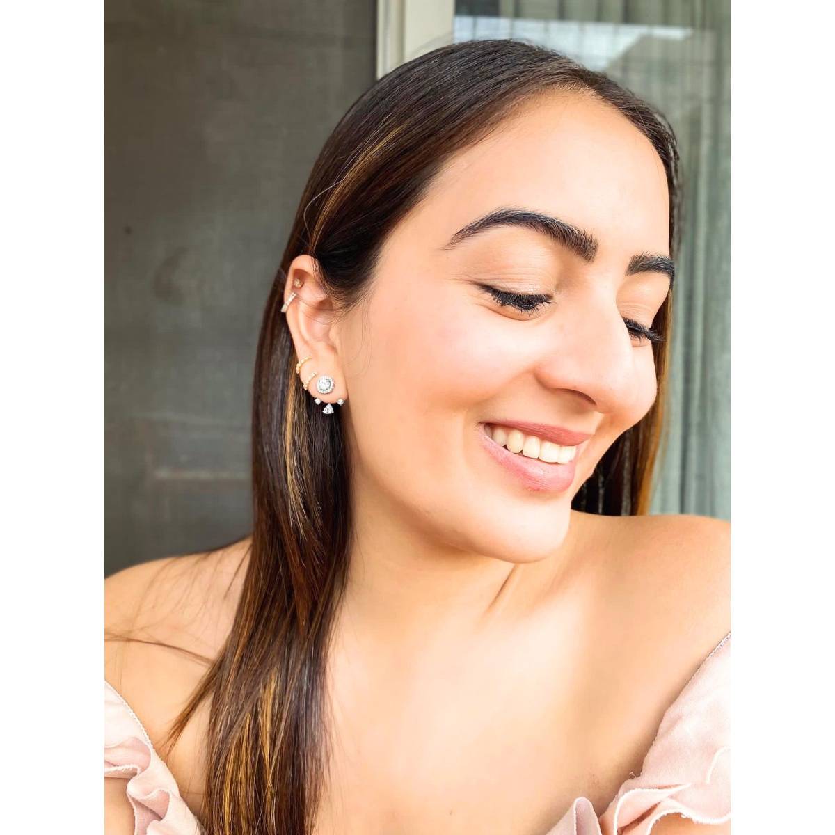 LuxeVogue Starry Night Skies Front & Back Earring