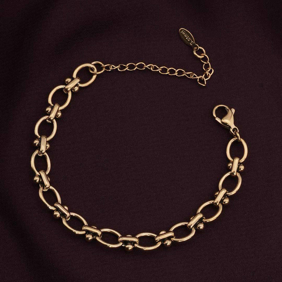 Palmonas Interlocking Hoops Chain Bracelet For Womens