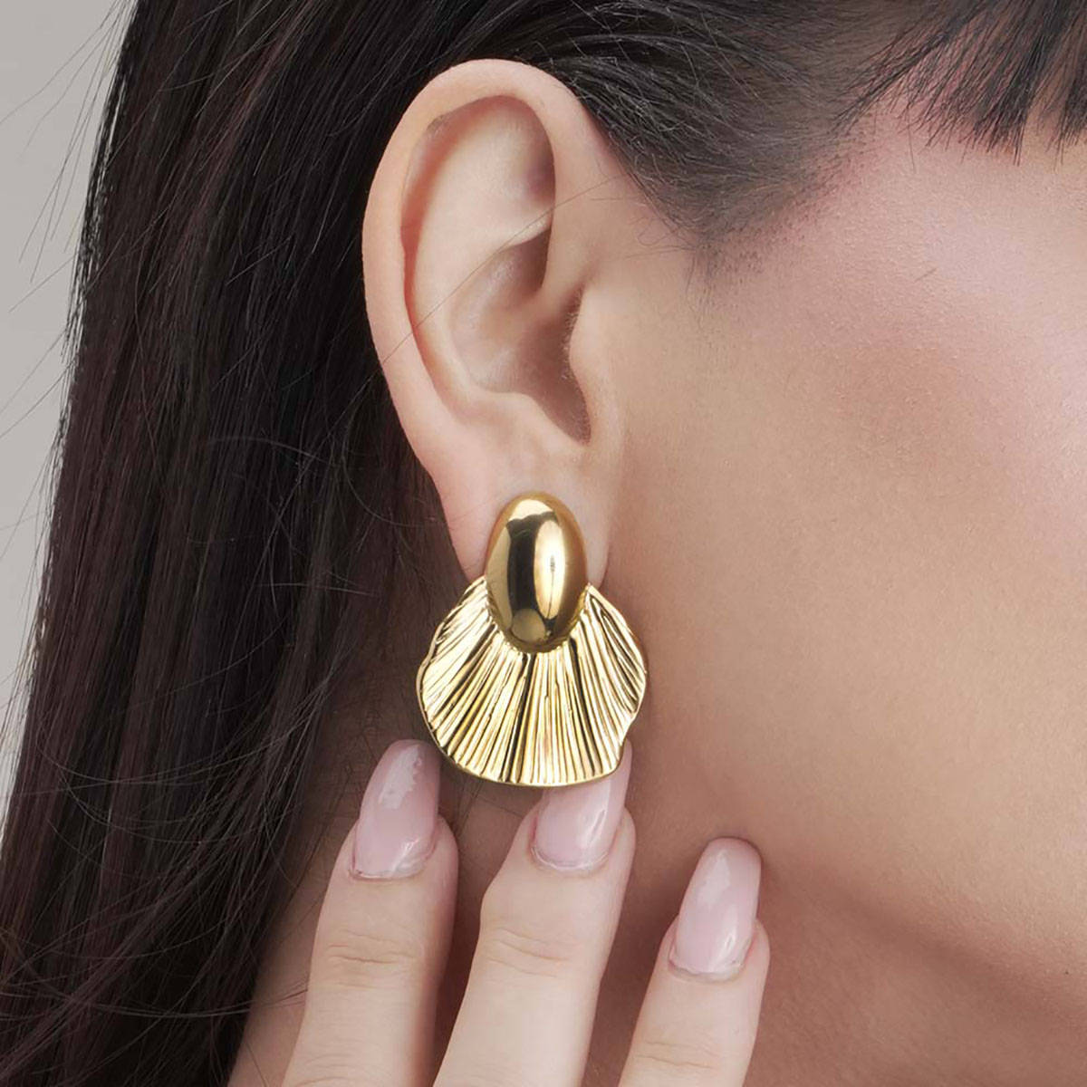Palmonas Goldfish Tail Shaped Stud Earring For Womens