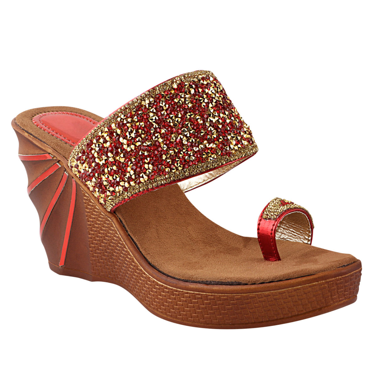 Red high heel store wedges