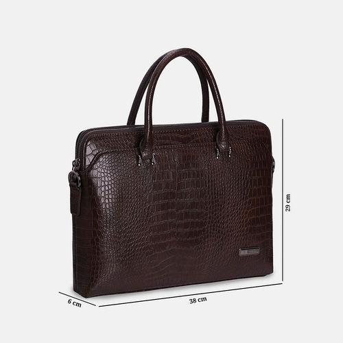 ESBEDA Brown Color Textured Office Laptop Bag for Men (M)