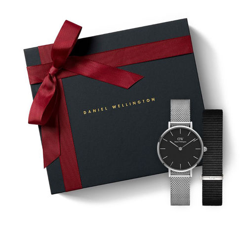 Daniel Wellington Petite Sterling Classic Cornwall Strap Watch Gift Set