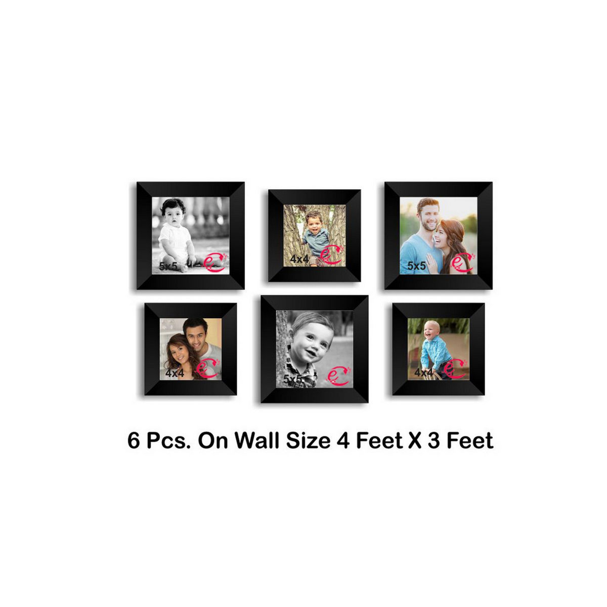 eCraftIndia Memory Wall Collage Photo Frame Set of 10 Photo Frames