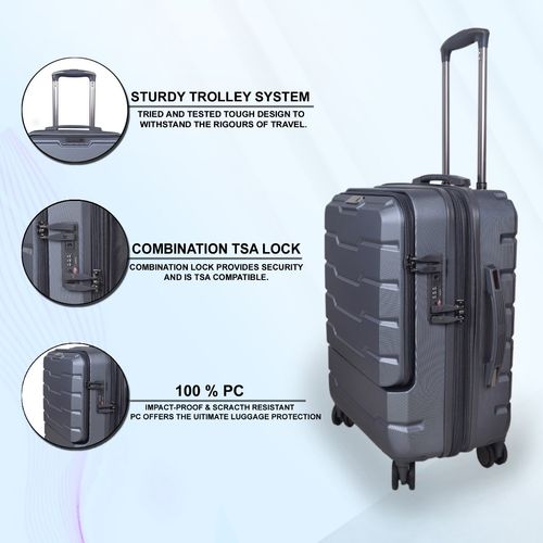 Buy it luggage Prosperous Metallic Grey 20 Trolley Bag (Set of