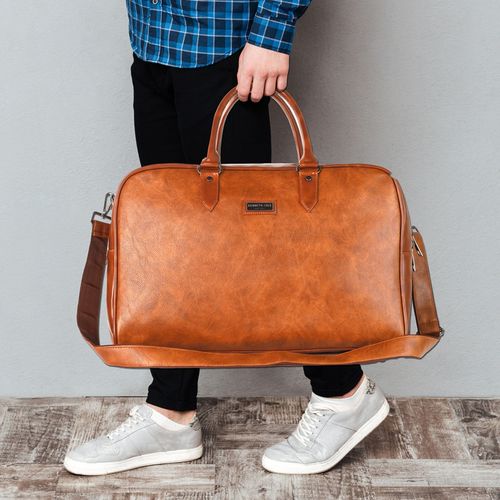 Buy Kenneth Cole Unisex 40L Premium PU Duffle Bag With Detachable