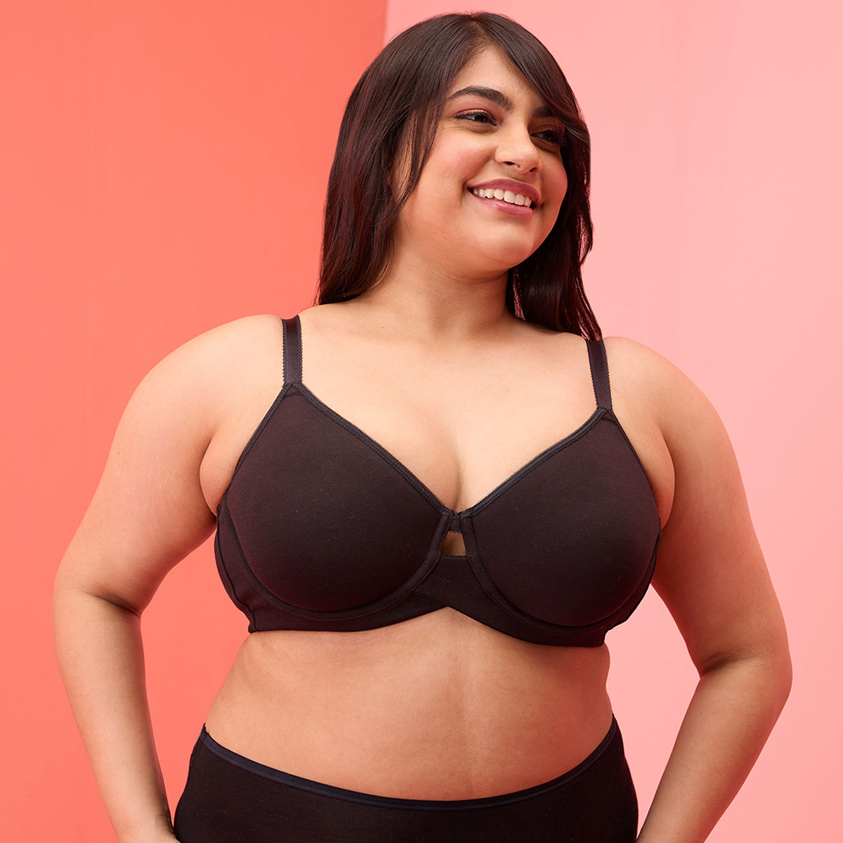 Buy Nykd by Nykaa Support T-shirt Bra - Black Nyb263 online