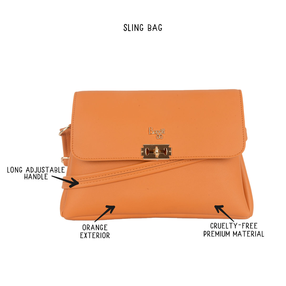 Baggit orange best sale sling bag