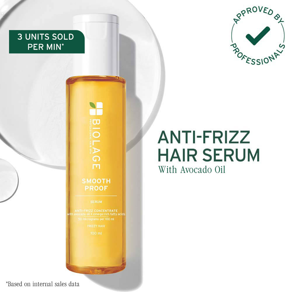 Biolage Professional Smooth Proof Anti-Frizz Hair Serum With Avocado Oil For 72Hr Frizz Control
