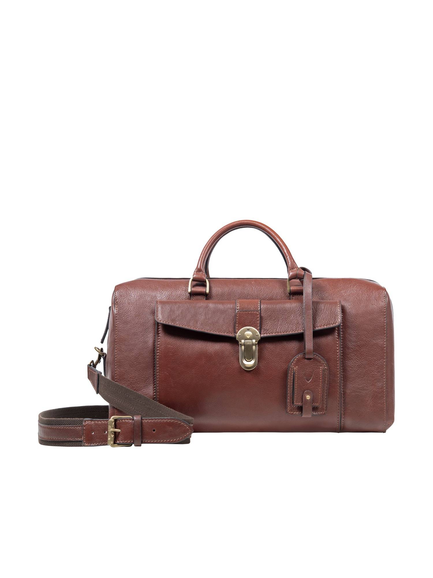 Hidesign Genuine Leather Viscounty 03 Tan Duffle Bag