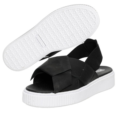 Puma Platform Leather Women's Black Sandals