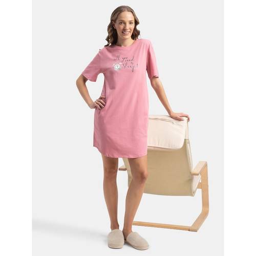 Buy Jockey RX90 Women Cotton Drop Shoulder Styled Printed Lounge Dress