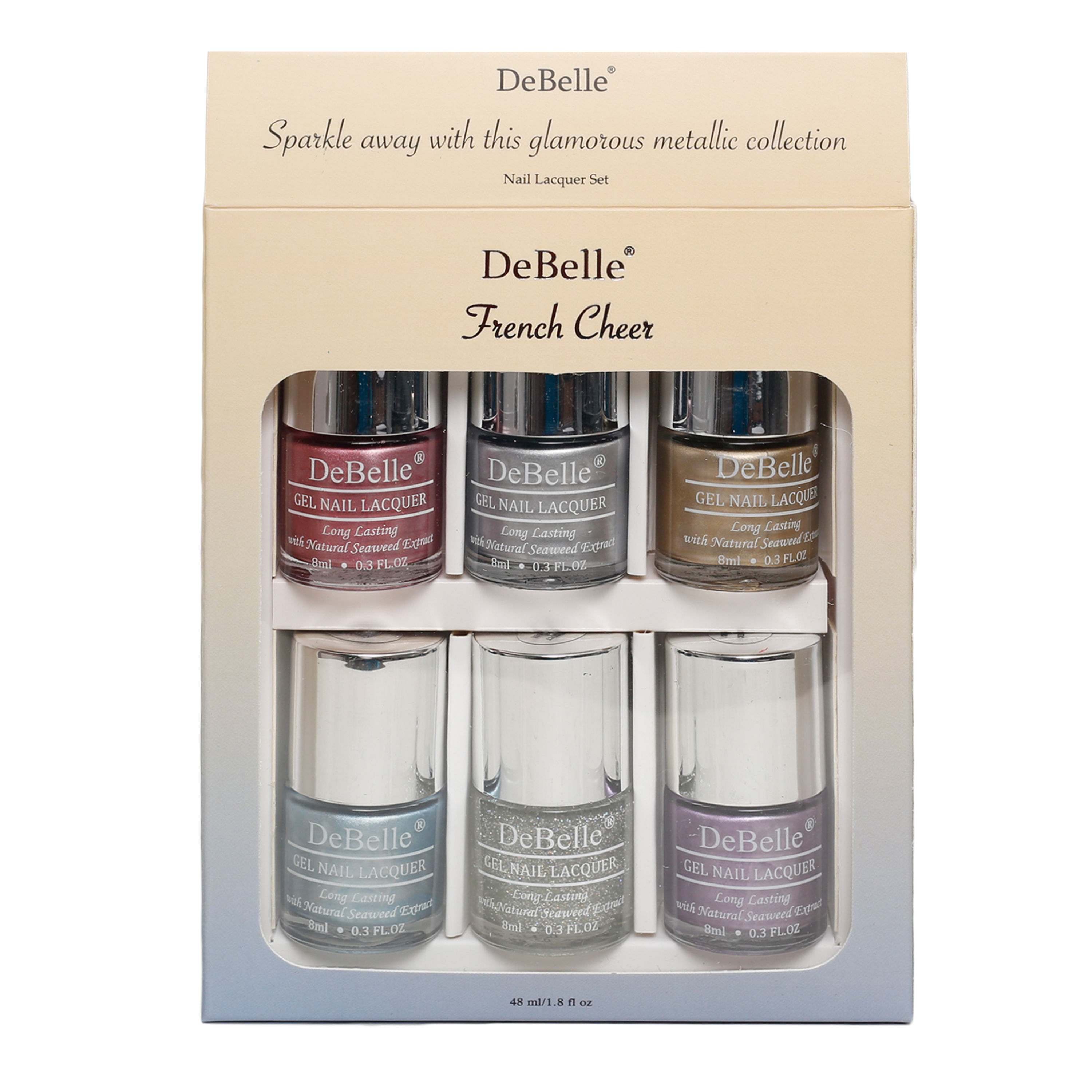 DeBelle Gel Nail Lacquer Tatiana Tassles (Clear Light Purple with Chunky  Glitter ) - (6 ml)