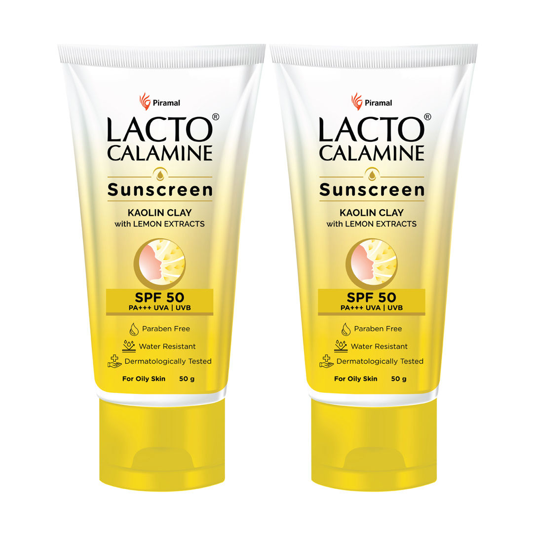 Lacto Calamine Face Sunscreen SPF 50 PA +++ UVA-UVB - No White Cast - Pack of 2