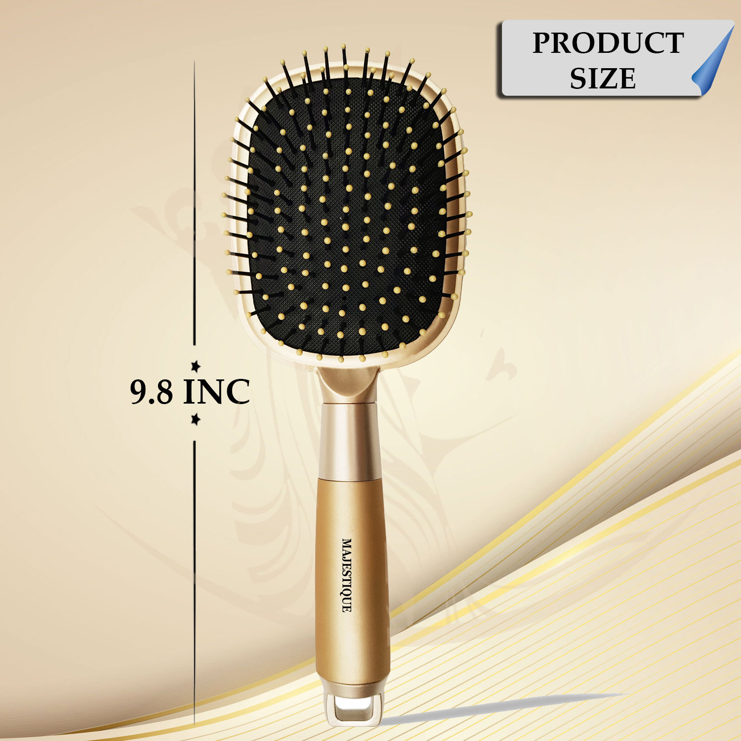 Majestique Golden Paddle Hair Brush Refresh and Extend - Paddle ...