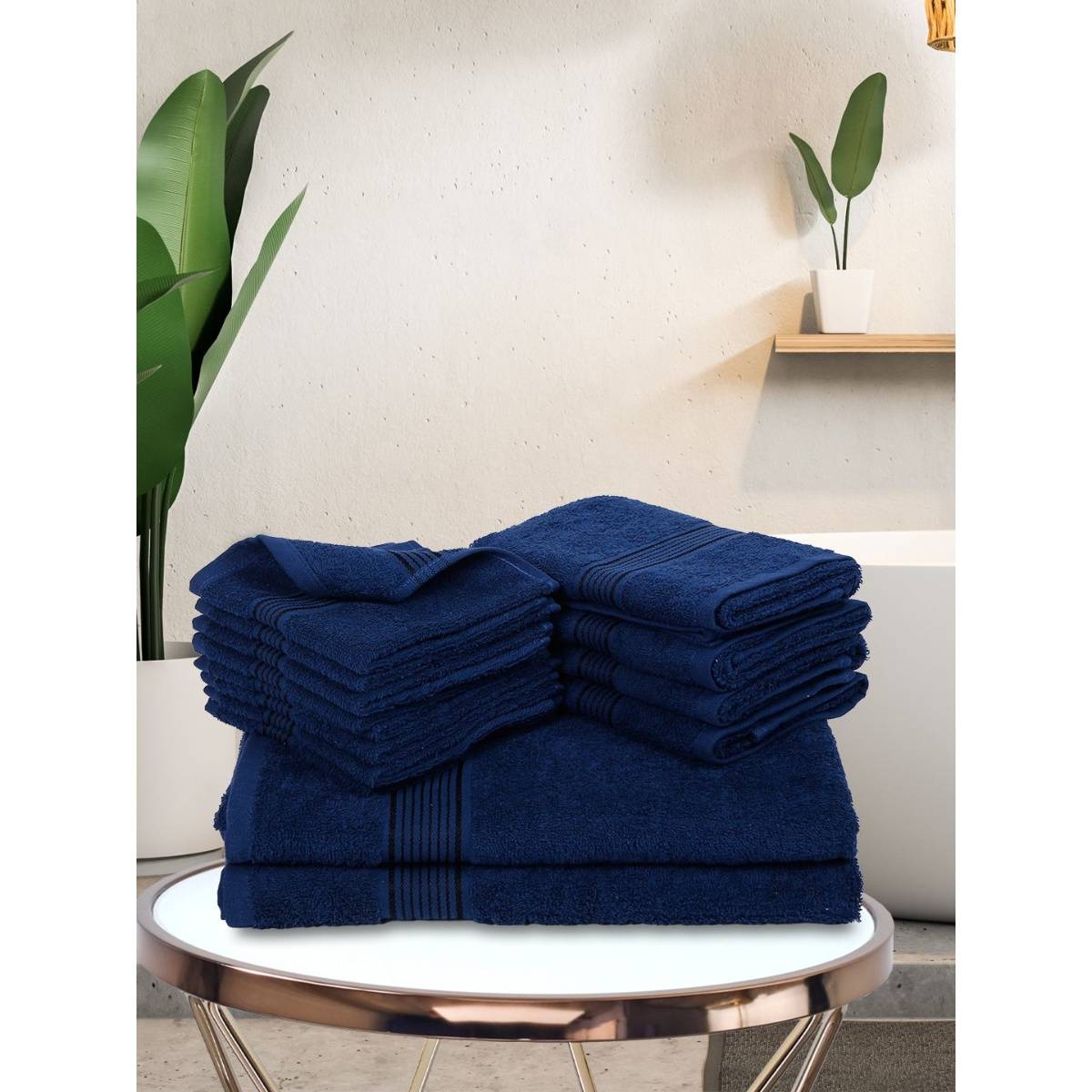 KOPA Quick Dry 100% Cotton Soft Terry Towel -2Pc Bath, 4Pc Hand, 8Pc Face D'Ross Solid