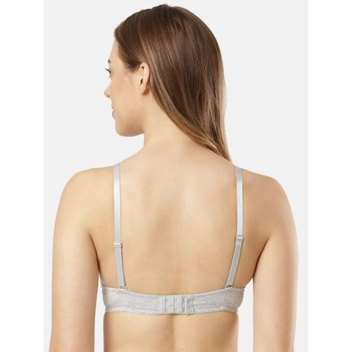 Buy Jockey Fe53 Red Wired Padded Cotton Plunge Neck Pushup Bra for