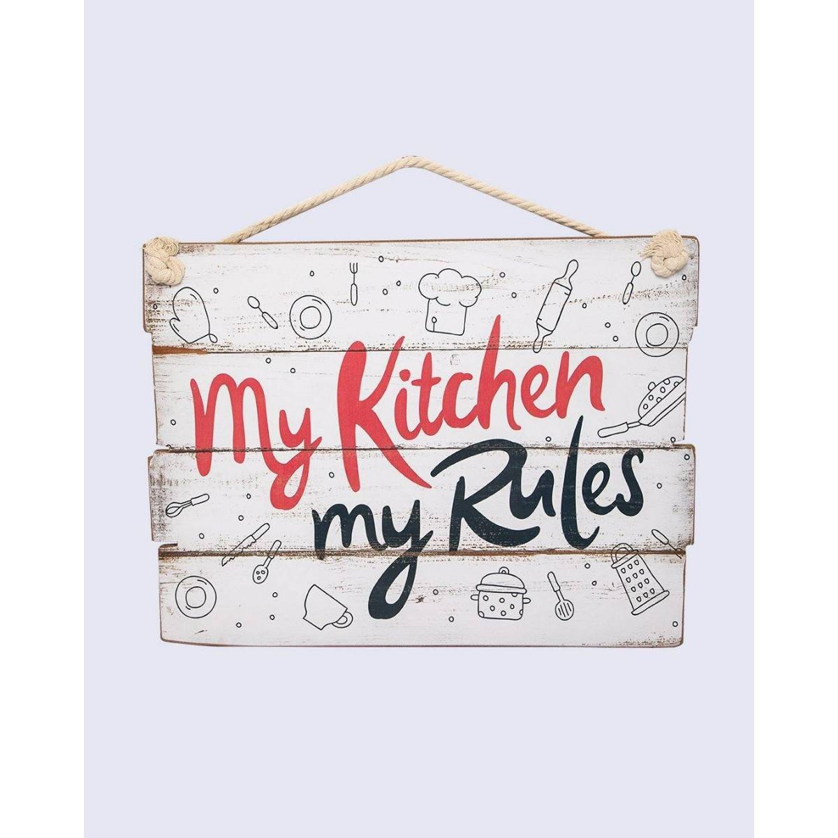 Voncasa Wall Plaque in Color - White