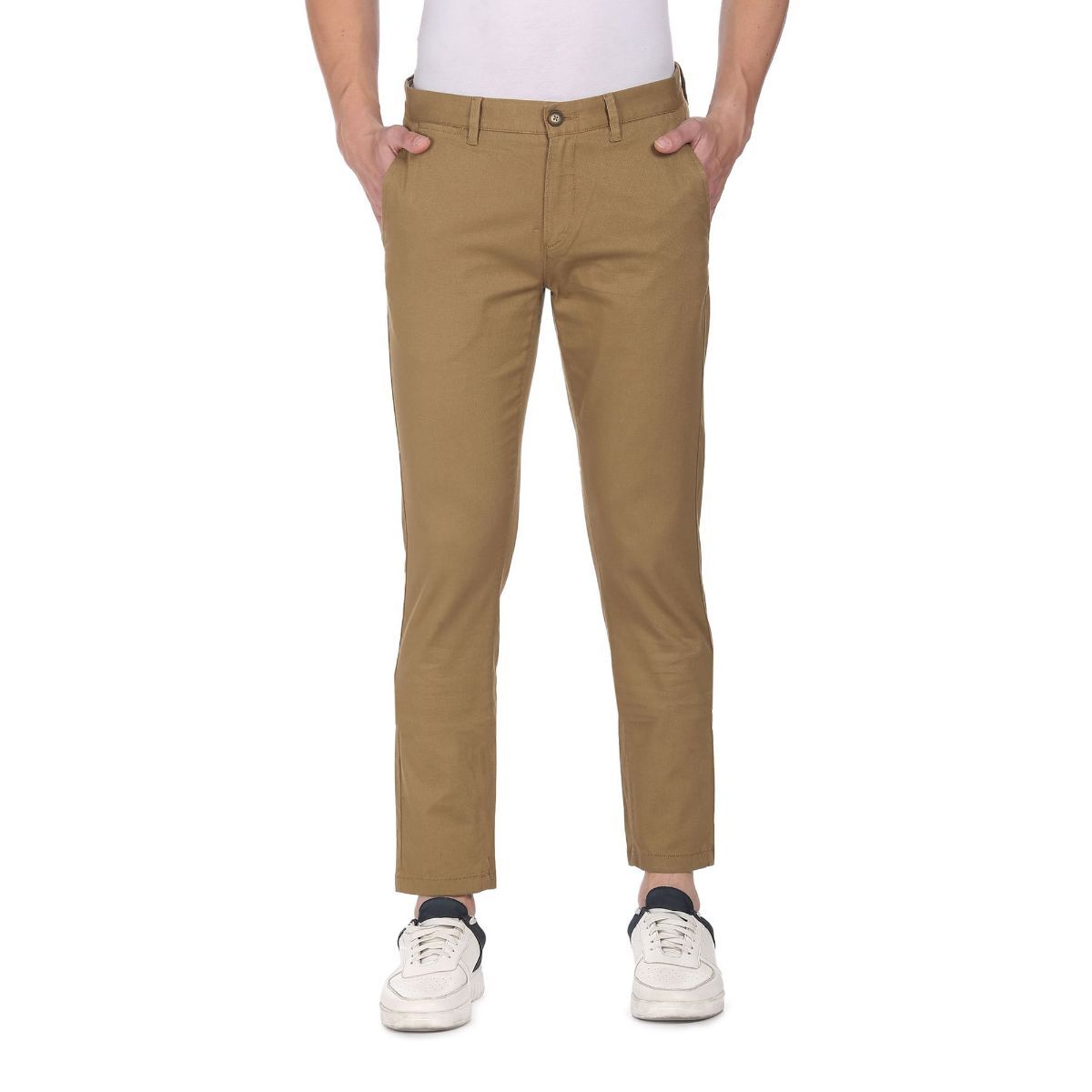 Buy U.S. Polo Assn. Dobby Flat Front Casual Trousers - NNNOW.com