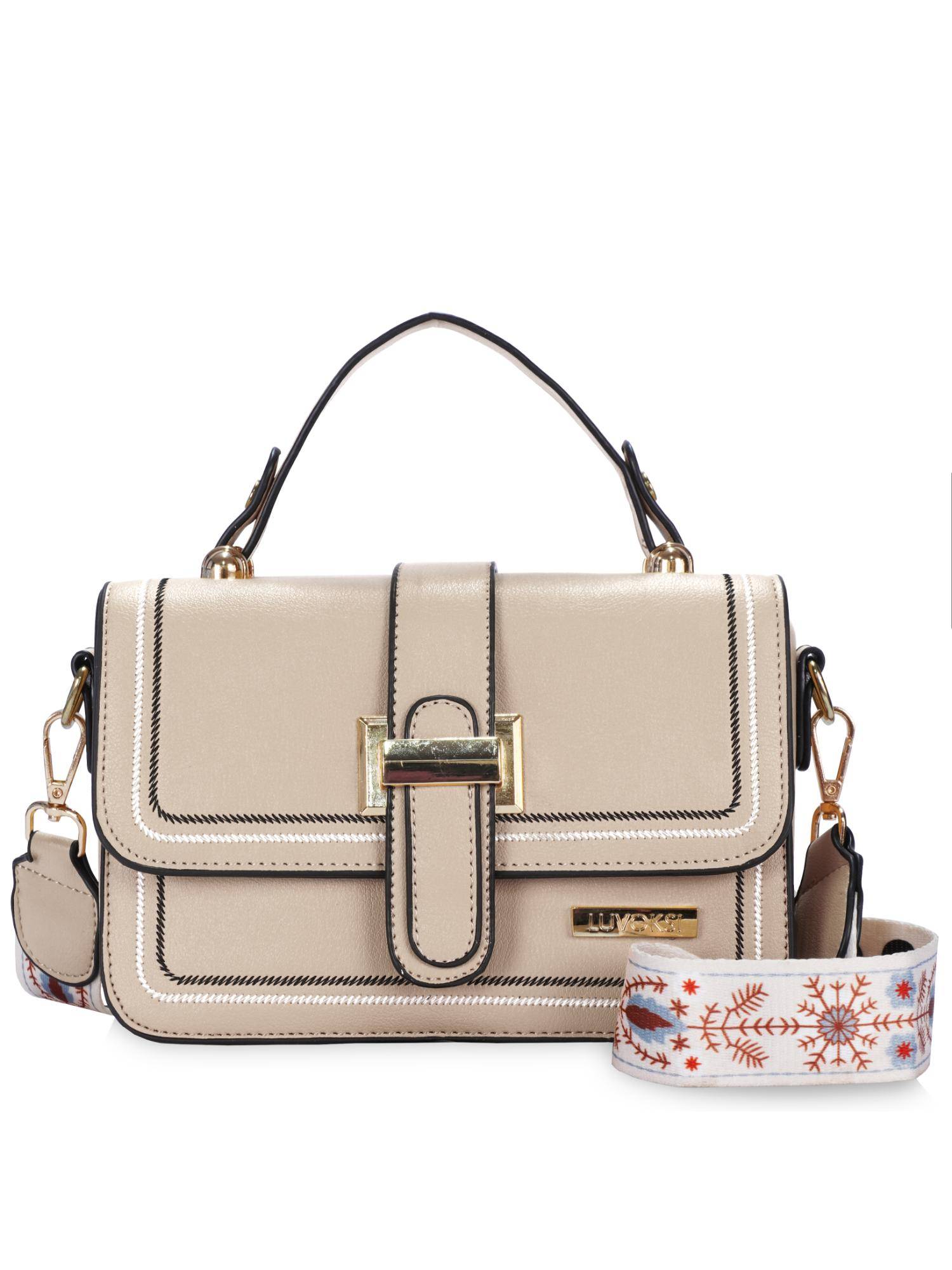 LUVOKSI Trendy Sling Bag Casual Beige (M)