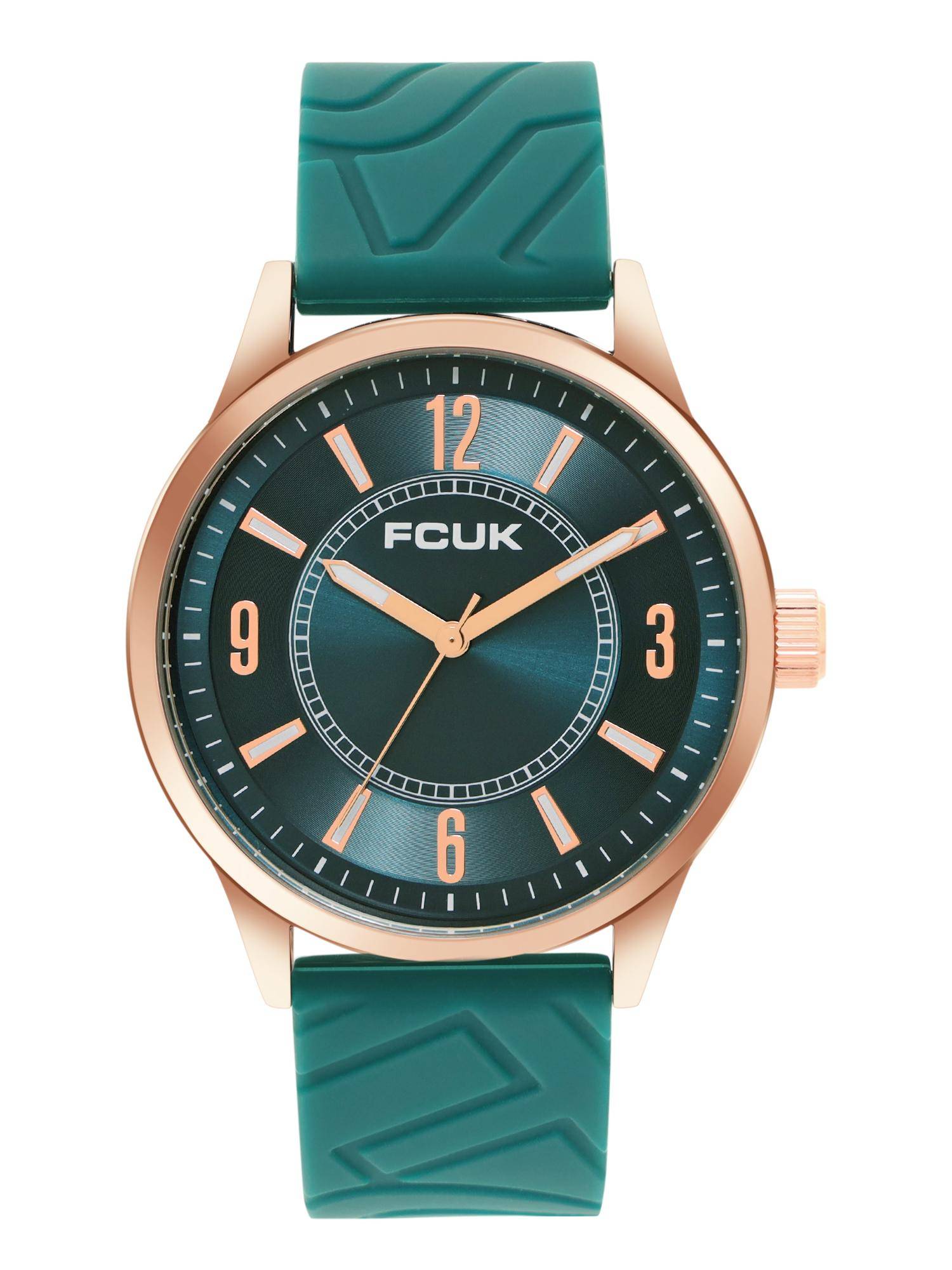 FCUK Men Everin Round Green Dial Analog Watch - FC180GR-R (M)