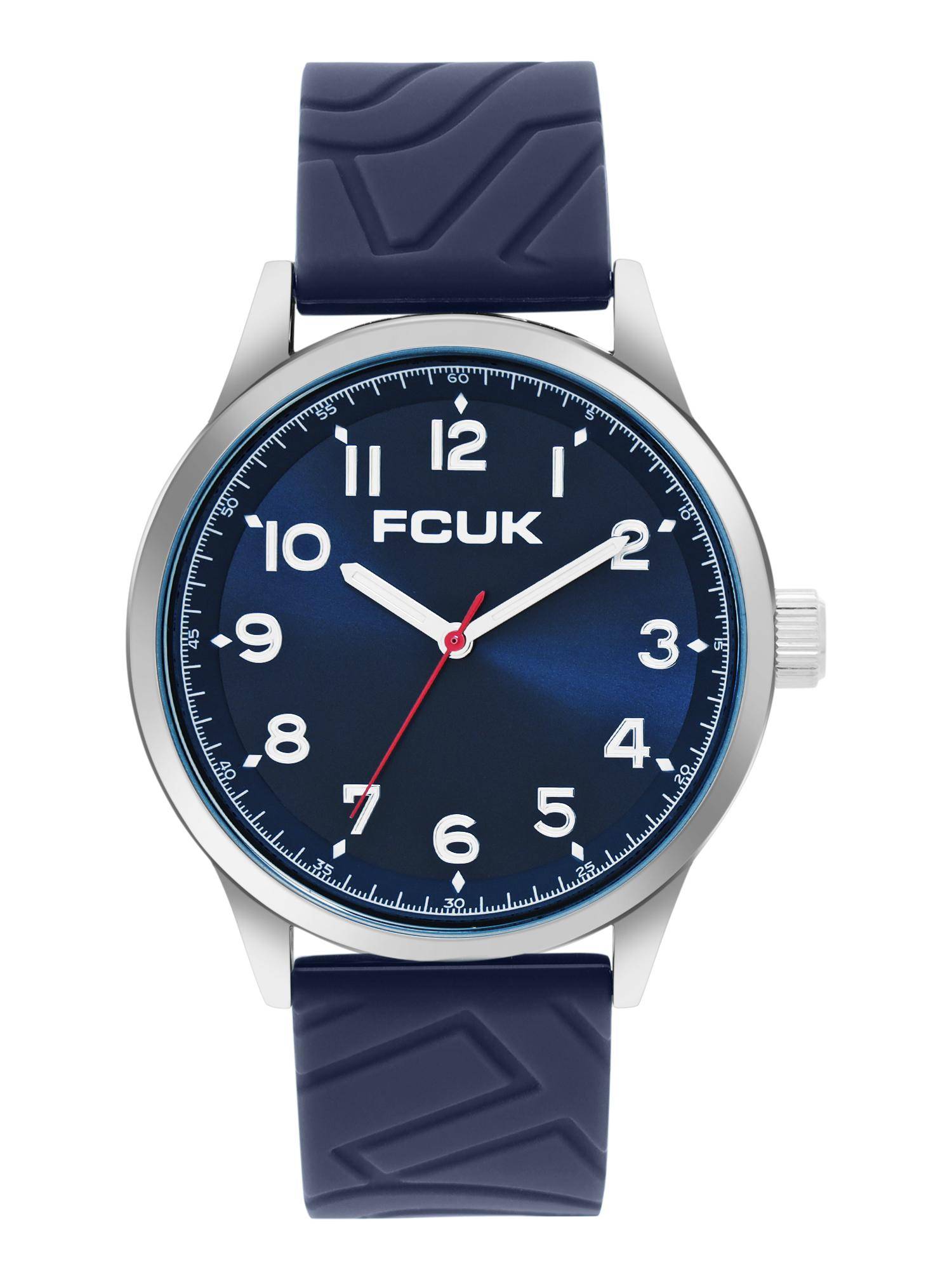 FCUK Men Pulstrum Round Blue Dial Analog Watch - FC183U (M)