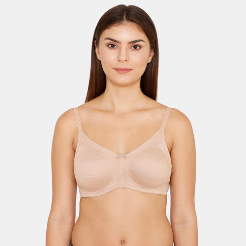 Buy Zivame Rosaline Essentials Double Layered Non Wired 3/4th Coverage Bra-roebuck  - Nude Online
