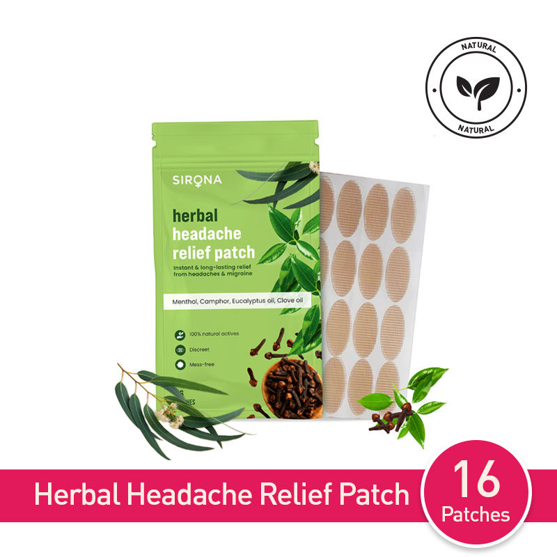 Sirona Herbal Pain Relief Patches for Headaches and Migraine (16