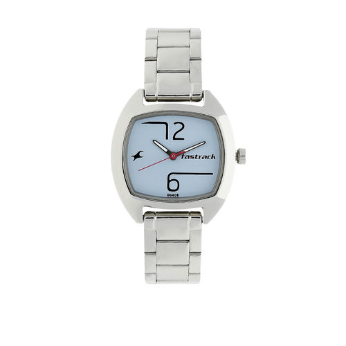 Buy Fastrack Bare Basics Blue Dial Stainless Steel Strap Watch Online