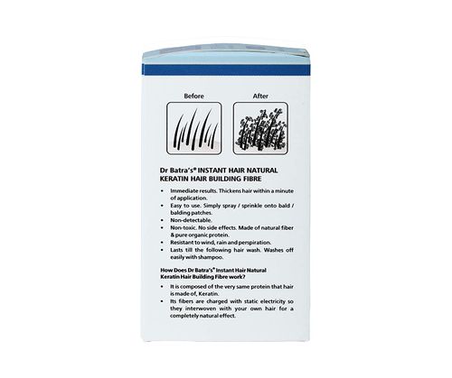 Dr Batra's Instant Hair Natural Keratin Hair Building Fibre: Buy Dr Batra's  Instant Hair Natural Keratin Hair Building Fibre Online at Best Price in  India | Nykaa