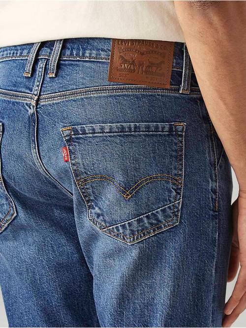 Levis Mens 512 Dark Blue Slim Tapered Fit Mid Rise Jeans - Dark