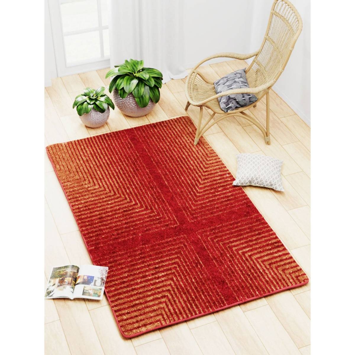 BIANCA Matuzi 3 X 5 Ft Area Rug Red Be