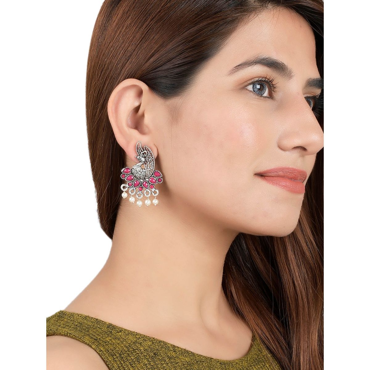 Silvermerc Designs Silver Brass Earrings Buy Silvermerc Designs Silver