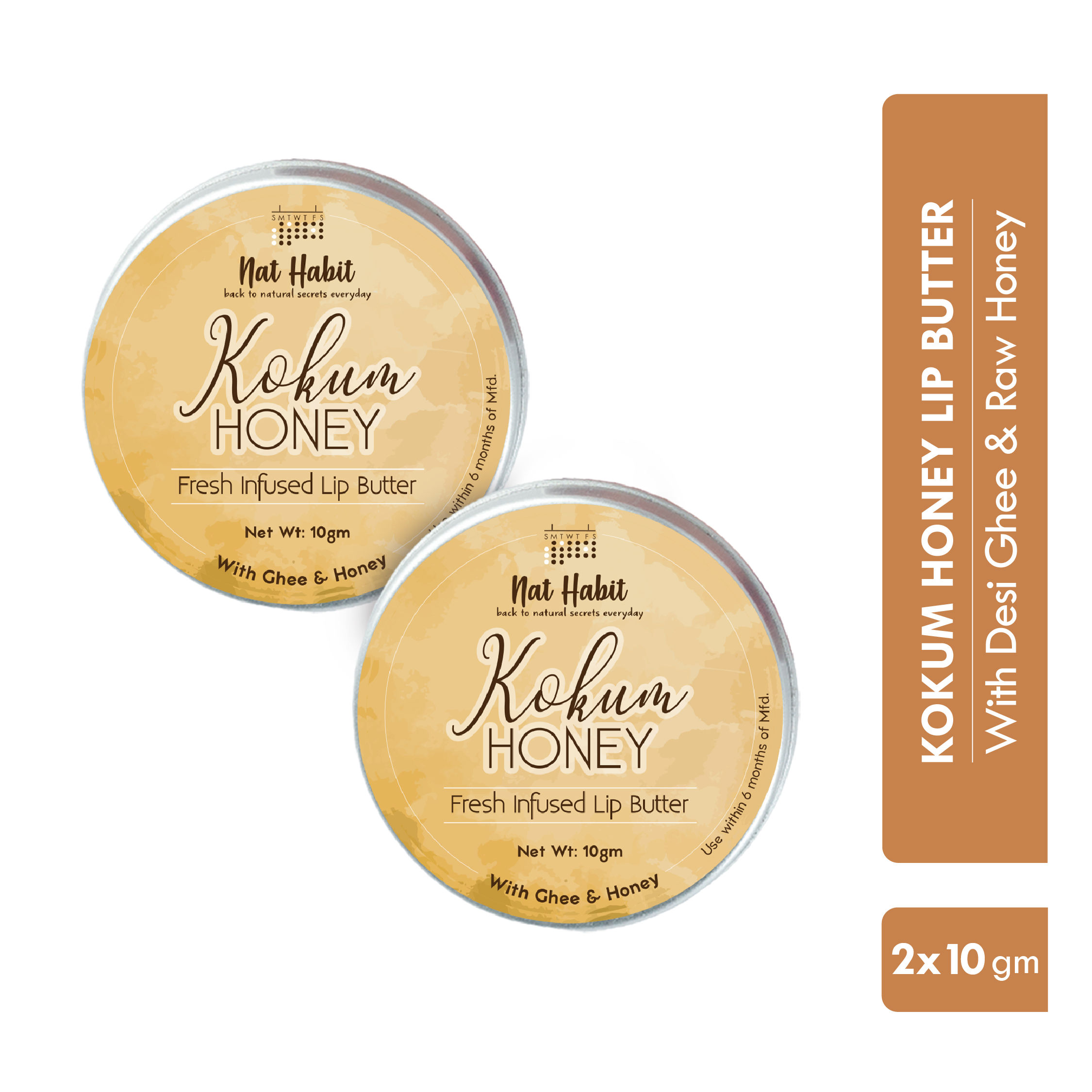 Buy Nat Habit Desi Ghee & Honey Lip Balm Kokum Honey Lip Butter for Lip Pigmentation & Lip