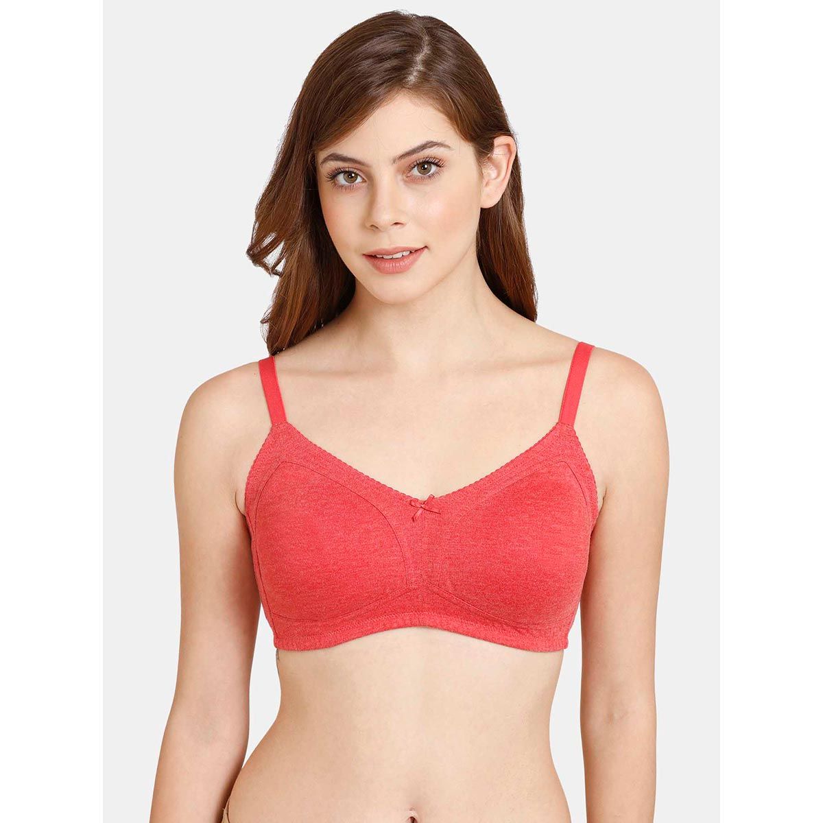 Buy Zivame Rosaline Double Layered Wirefree Super Support Bra - Red Online