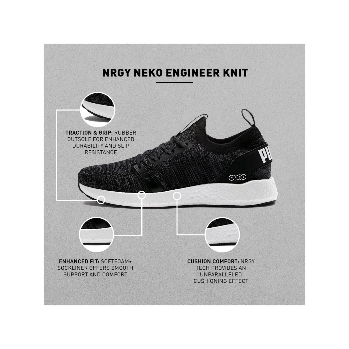 Nrgy neko knit hot sale men's running shoes