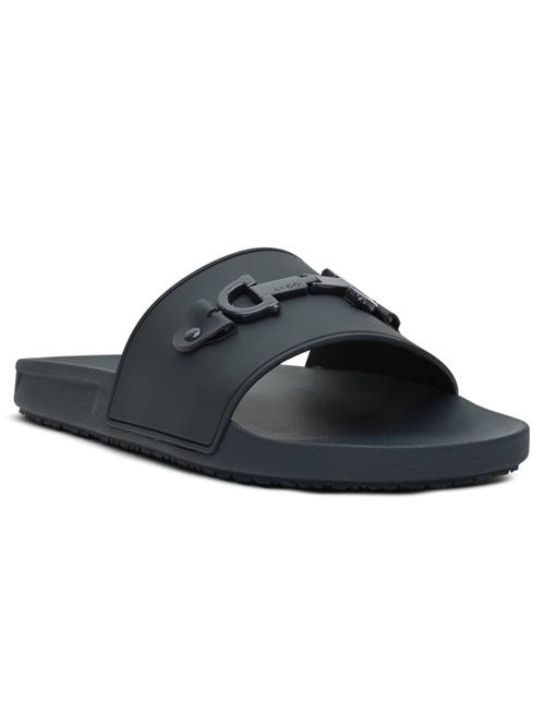 Buy Aldo Men Navy Blue Single Strap Sliders Online display picture 1